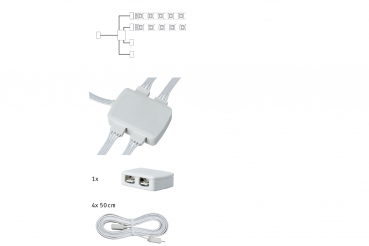 LED-Stripe 4-fach Verteilerbox