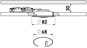 7209-018 LED Einbau chrom IP23