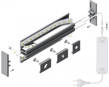 BACK 1m bis 2x 10mm Led-Band