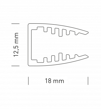 MICRO 1m für Glasplatte