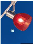 87831 SET nickel 3m, 4x40W Glas rot transparent