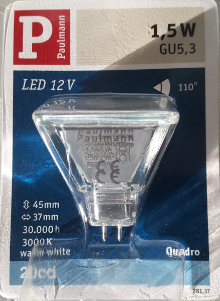 QUADRO LED G5,3 12V 1,5W