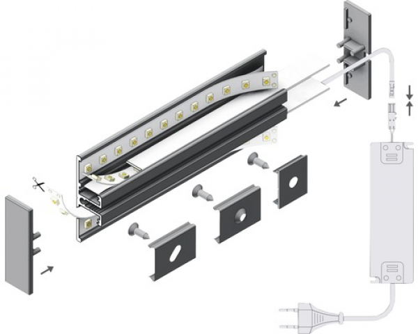 BACK 2m bis 2x 10mm Led-Band